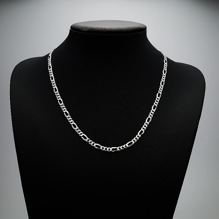 Men's women's Silver 4.7mm Figaro Chain